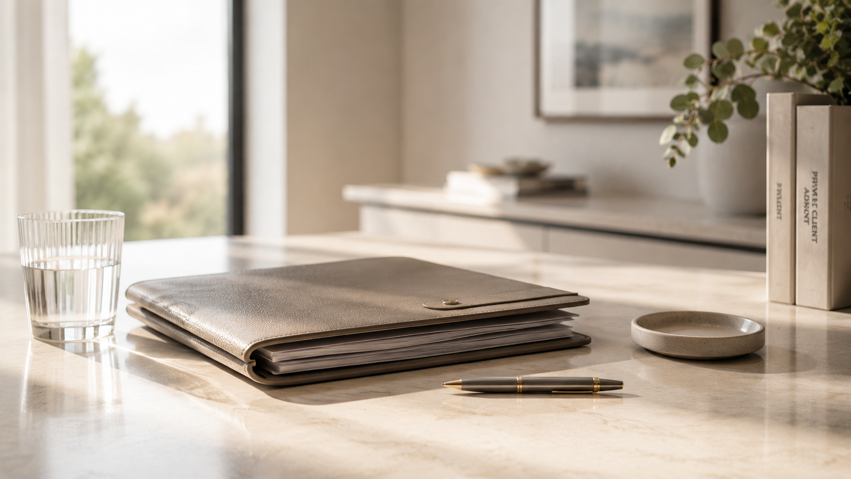 Notebook and pen